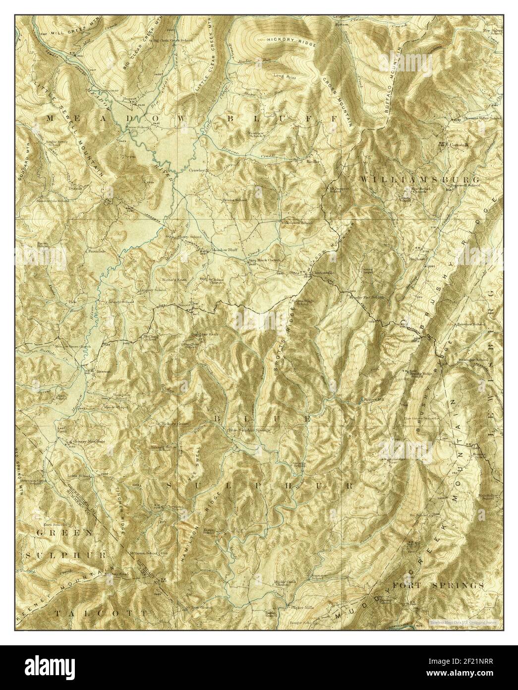 Clintonville, West Virginia, map 1923, 1:62500, United States of America by Timeless Maps, data U.S. Geological Survey Stock Photo