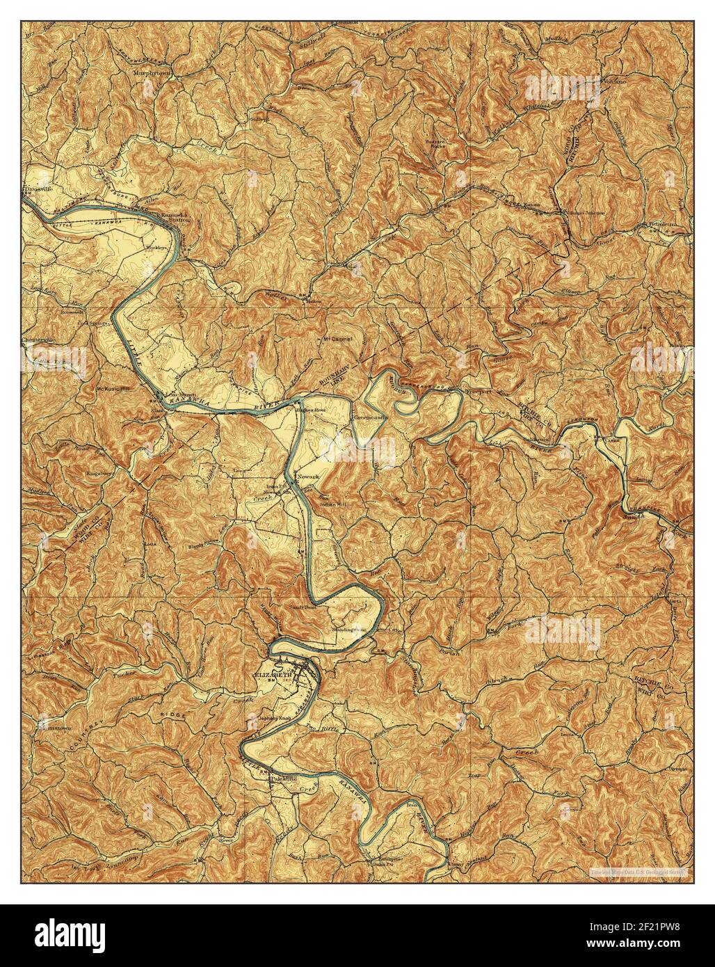 Elizabeth, West Virginia, map 1906, 162500, United States of America