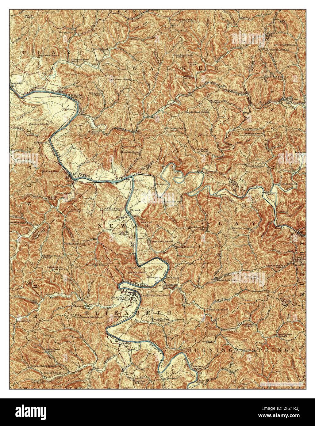 Elizabeth, West Virginia, map 1926, 162500, United States of America