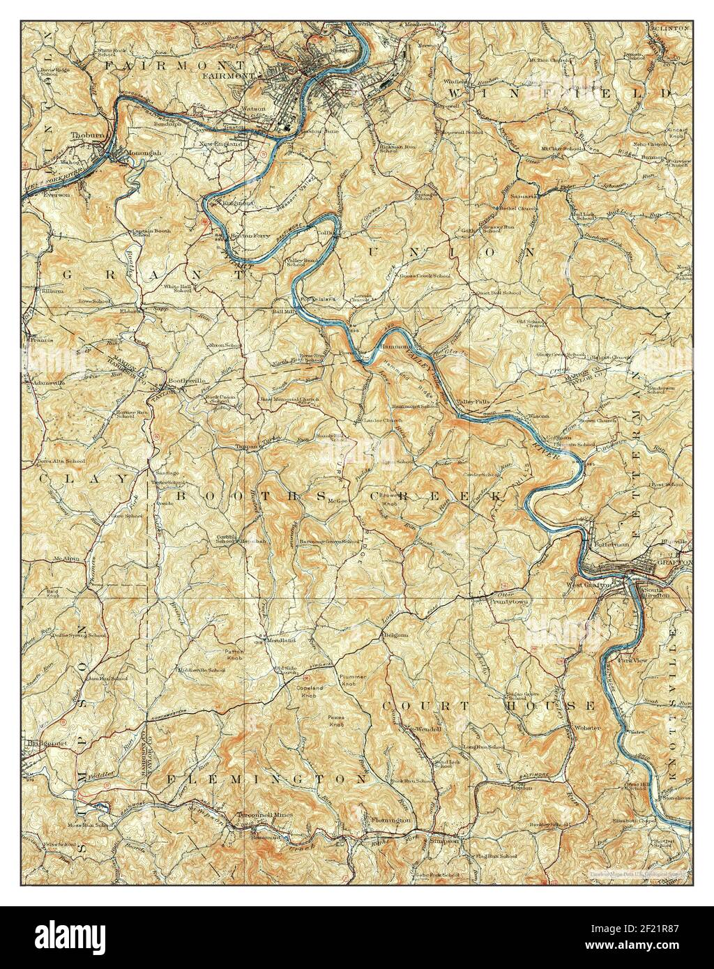 Fairmont, West Virginia, map 1923, 162500, United States of America by