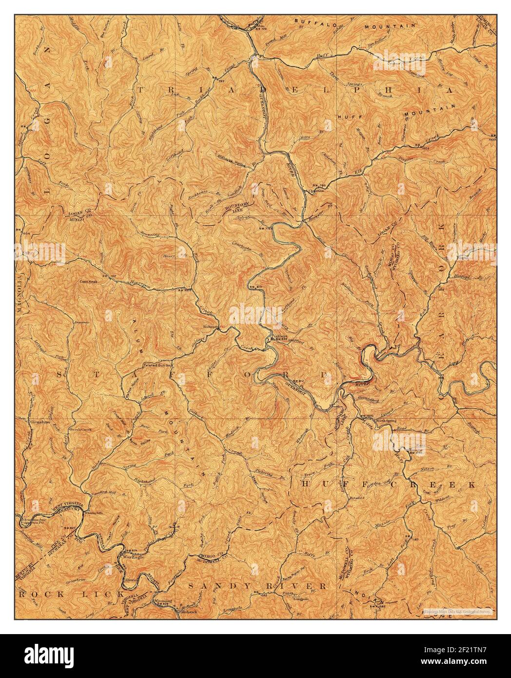 Gilbert, West Virginia, map 1912, 162500, United States of America by
