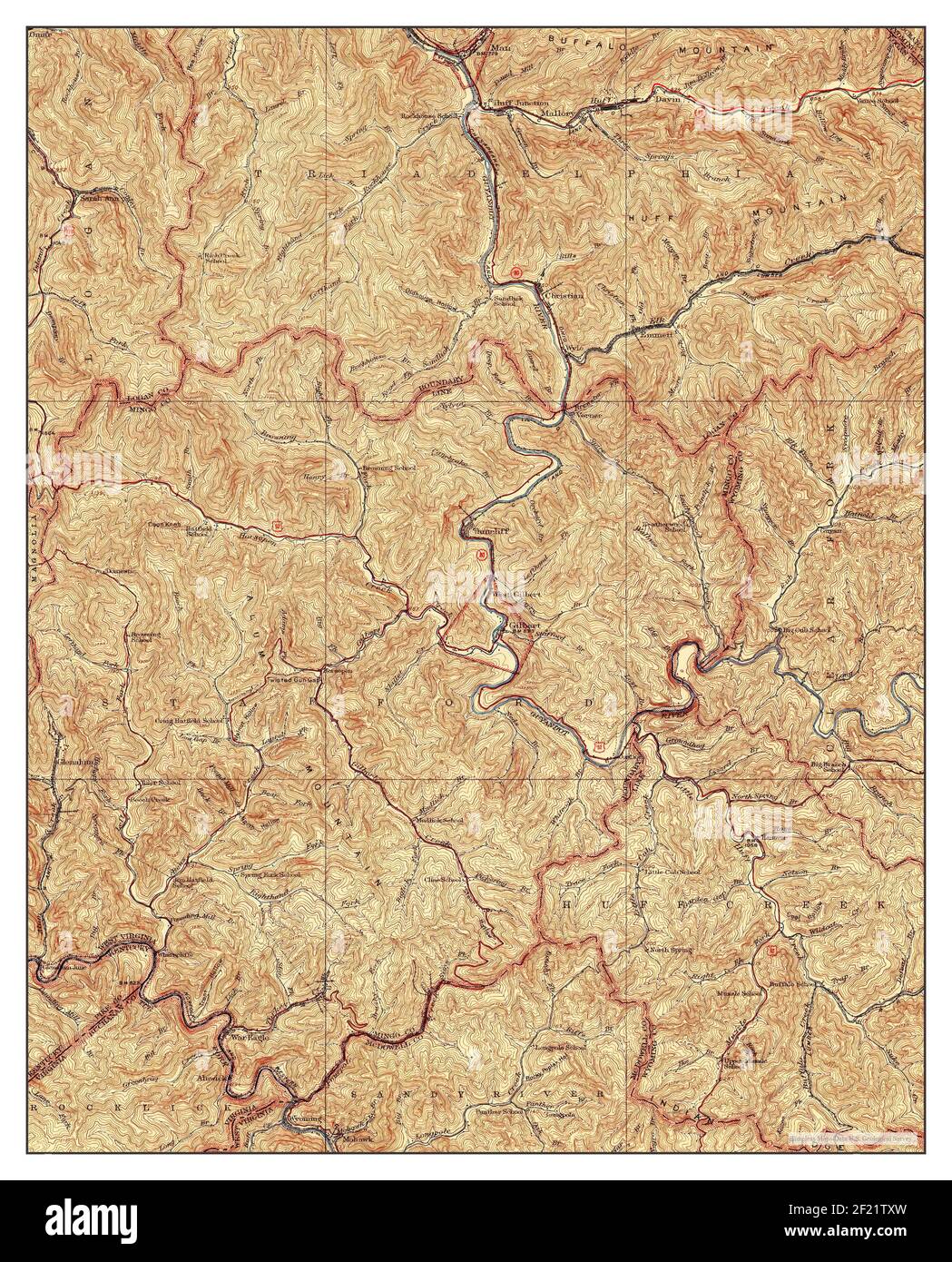 Gilbert, West Virginia, map 1927, 162500, United States of America by