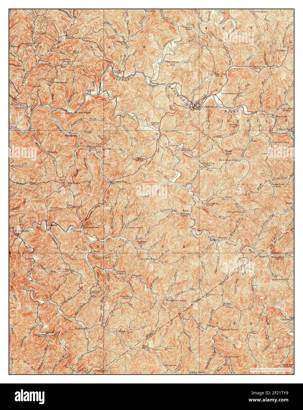 Map of glenville virginia hires stock photography and images Alamy