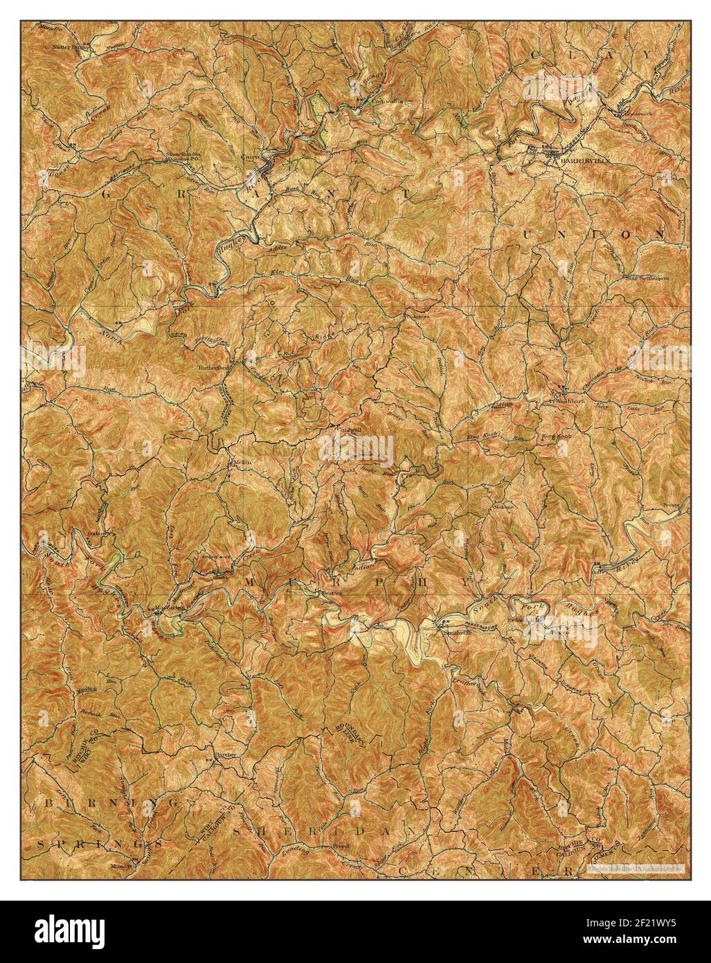 Map of harrisville virginia Cut Out Stock Images & Pictures Alamy