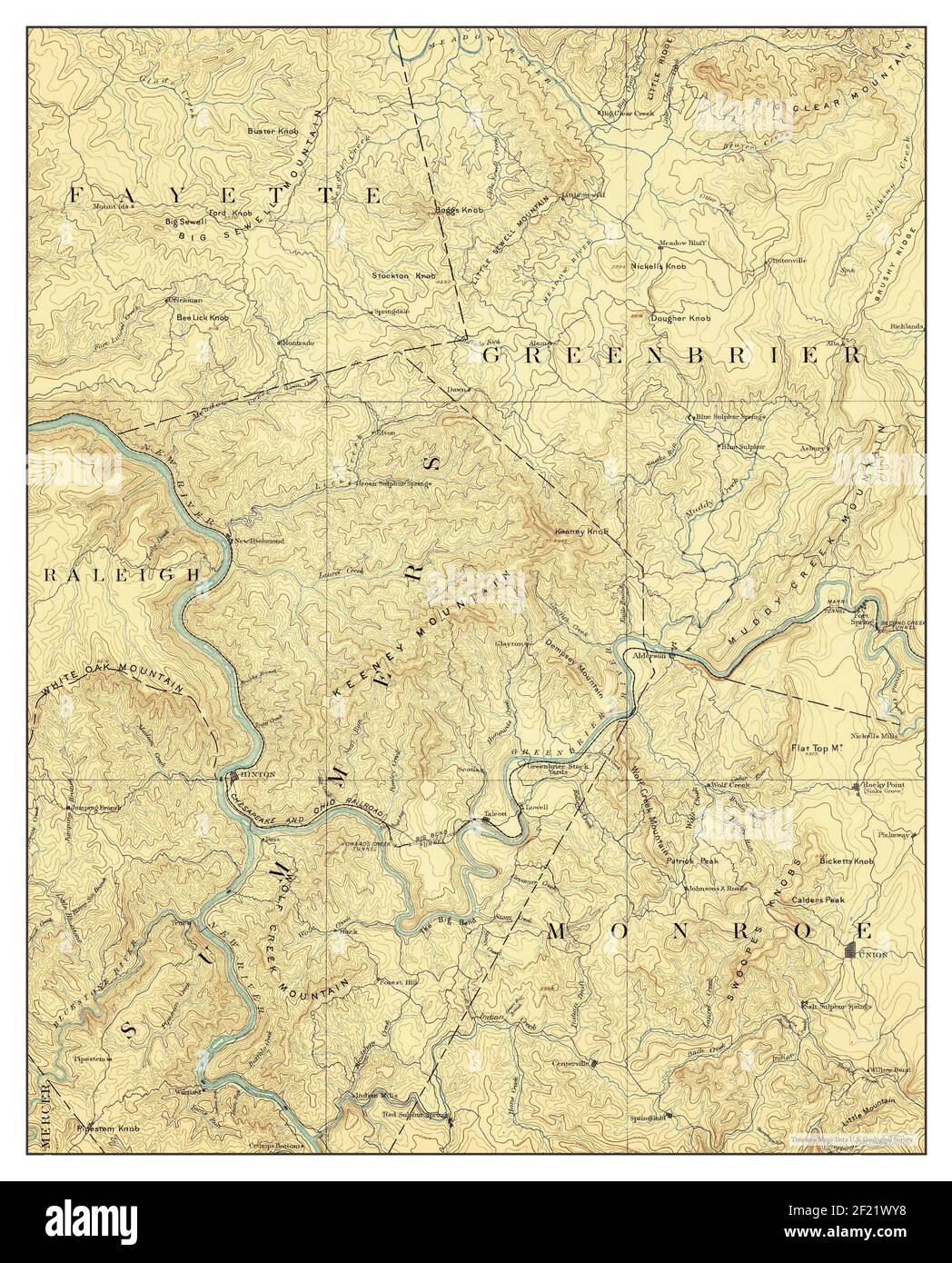 Hinton west virginia map Cut Out Stock Images & Pictures Alamy