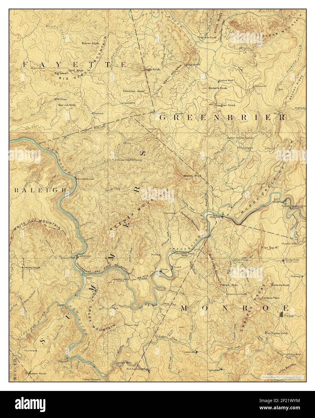 Map of hinton west virginia hires stock photography and images Alamy