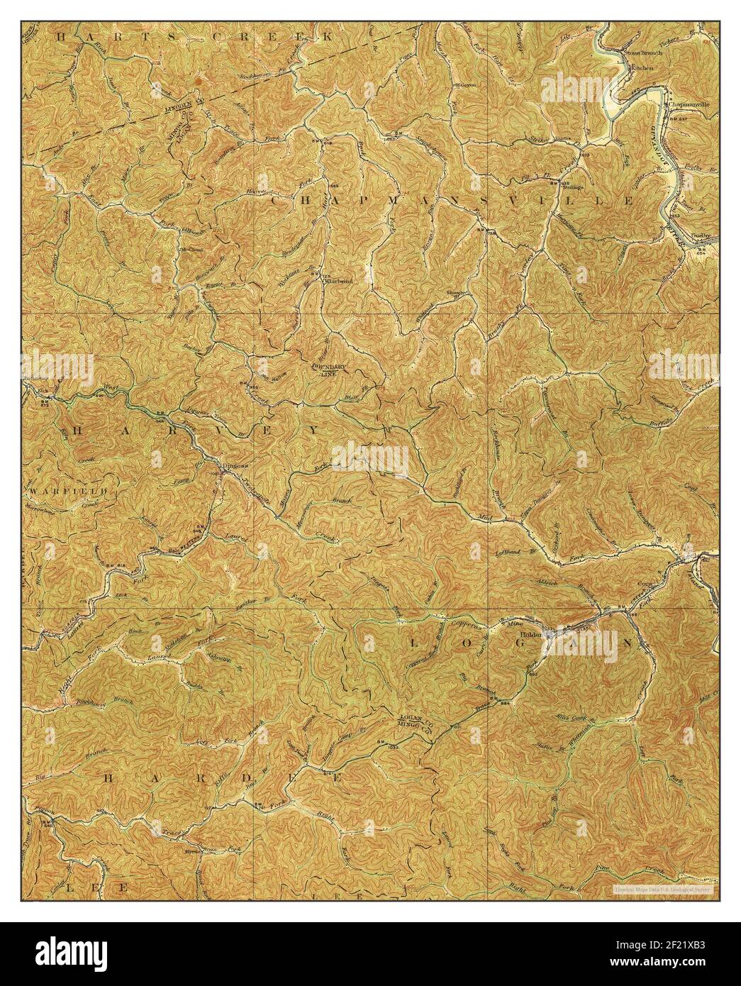 Holden, West Virginia, map 1912, 162500, United States of America by