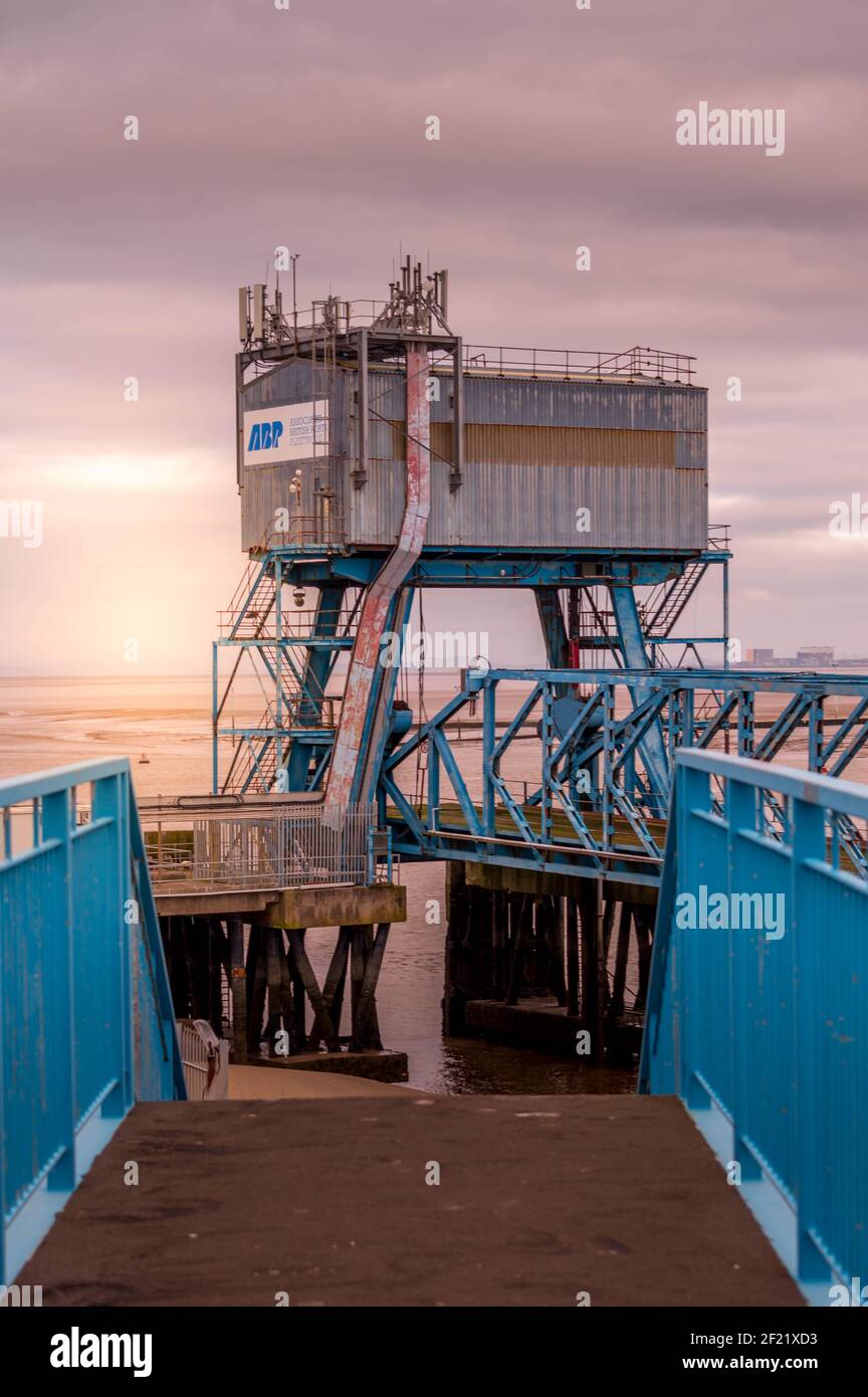 Buildings by the docks Stock Photo