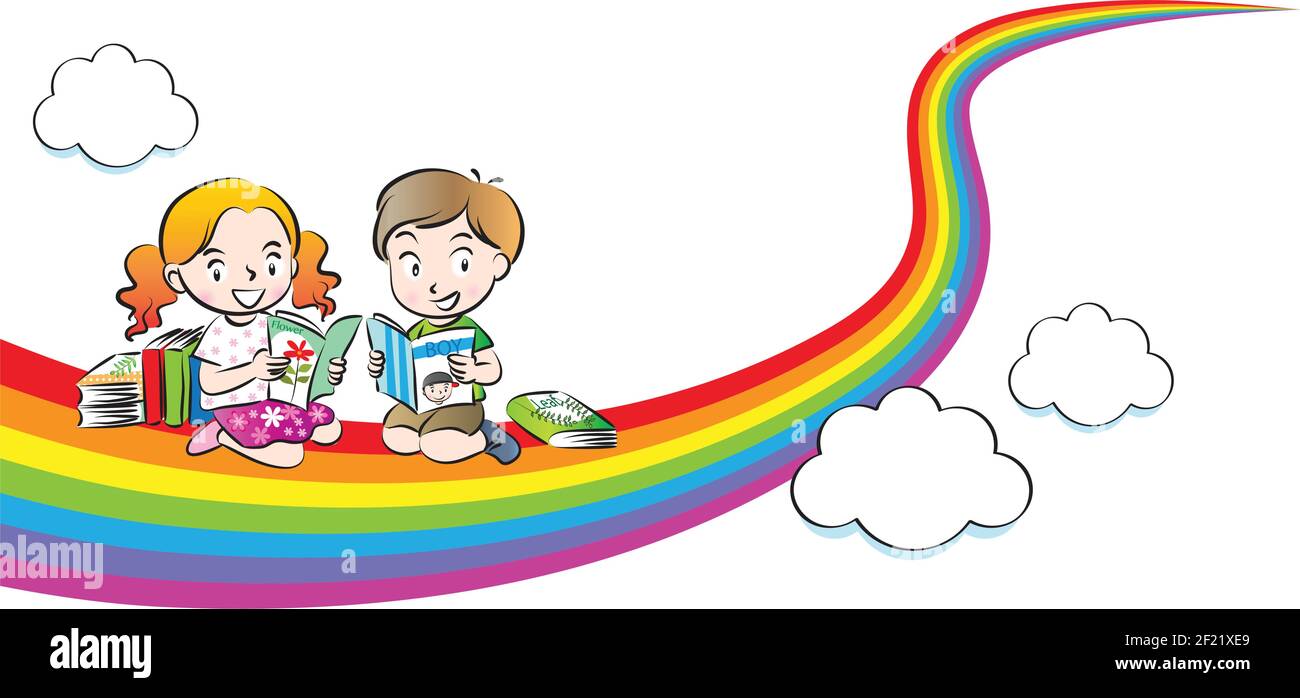 vector cartoon kids with rainbow border frame background Stock Vector Image & Art - Alamy vector cartoon kids with rainbow border frame background Stock Vector Image & Art - Alamy