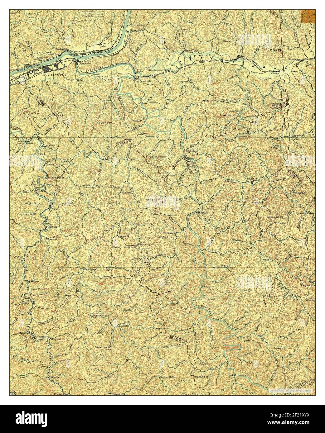 Huntingtower Virginia Map Huntington west virginia map hi-res stock photography and images - Alamy