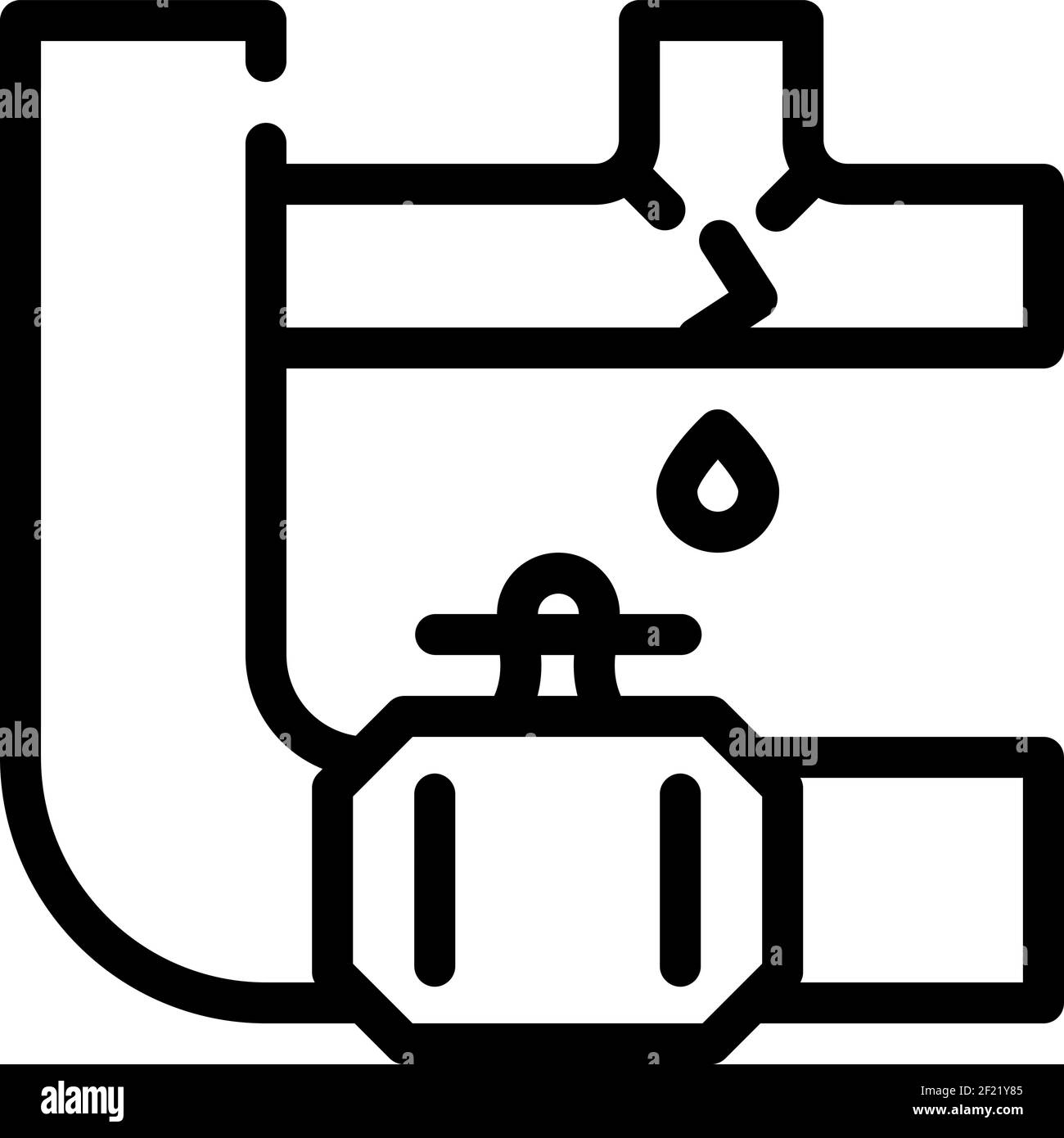 pipe repair line icon vector illustration line Stock Vector