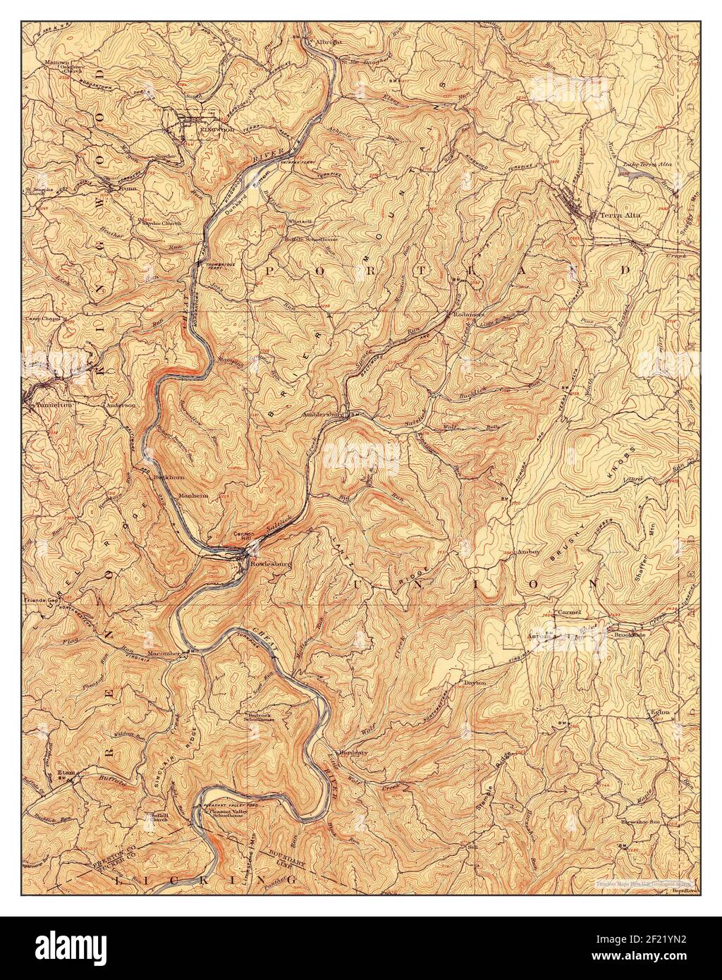 Kingwood, West Virginia, map 1907, 162500, United States of America by