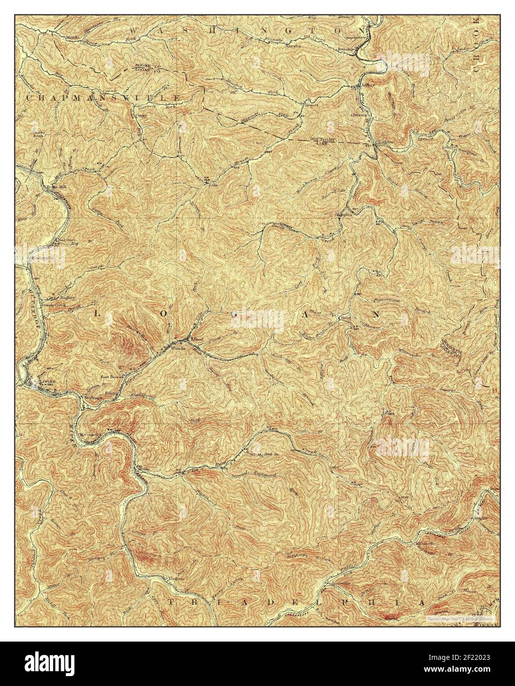 Map of logan west virginia Cut Out Stock Images & Pictures Alamy