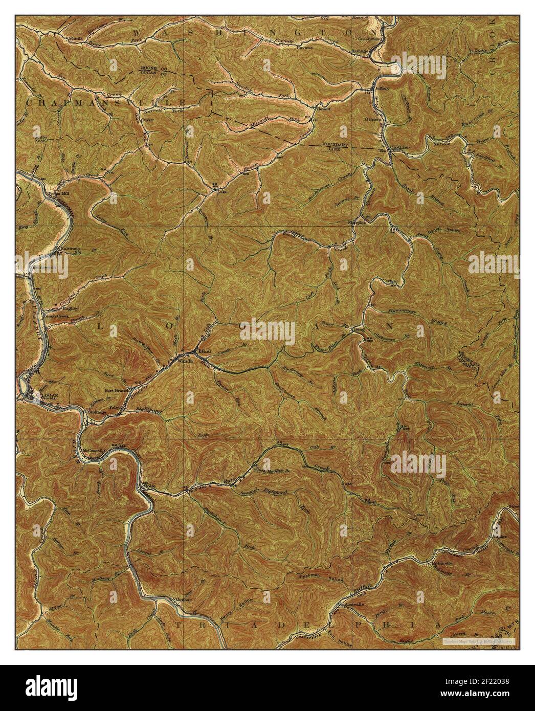 Logan, West Virginia, map 1913, 162500, United States of America by