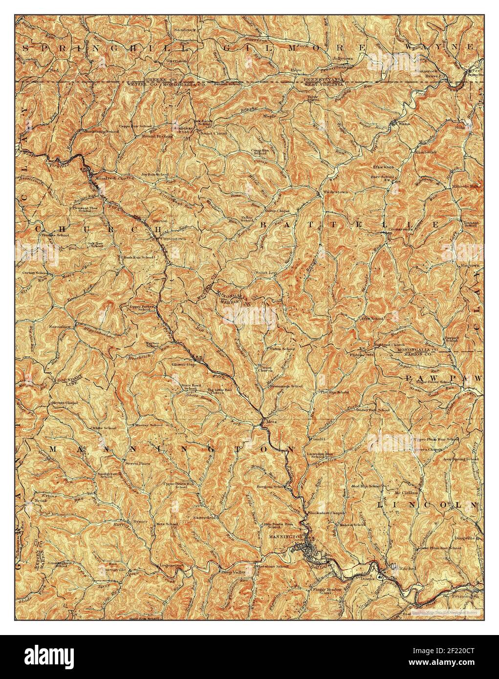 Mannington virginia map hires stock photography and images Alamy