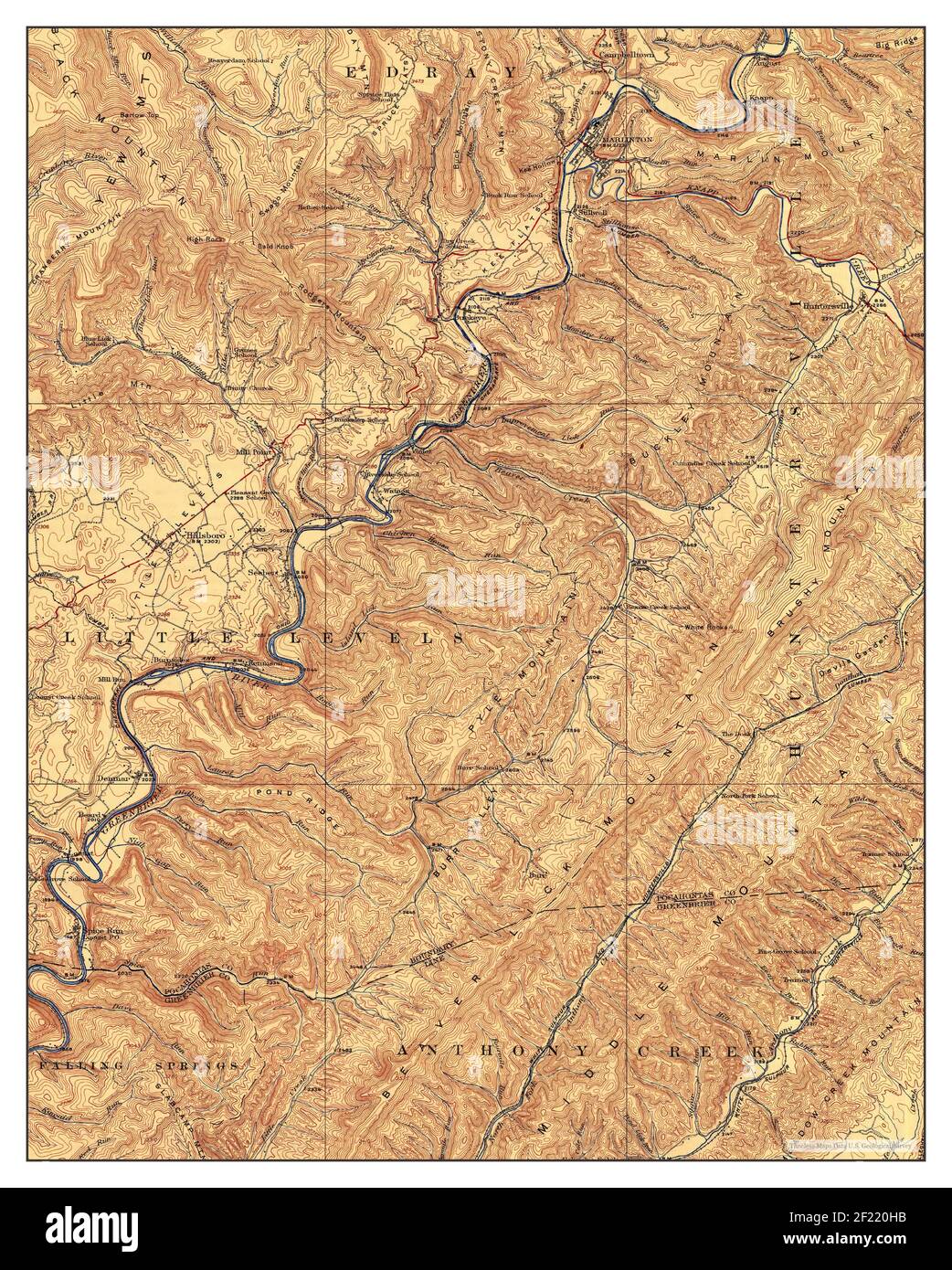 Marlinton, West Virginia, map 1925, 162500, United States of America