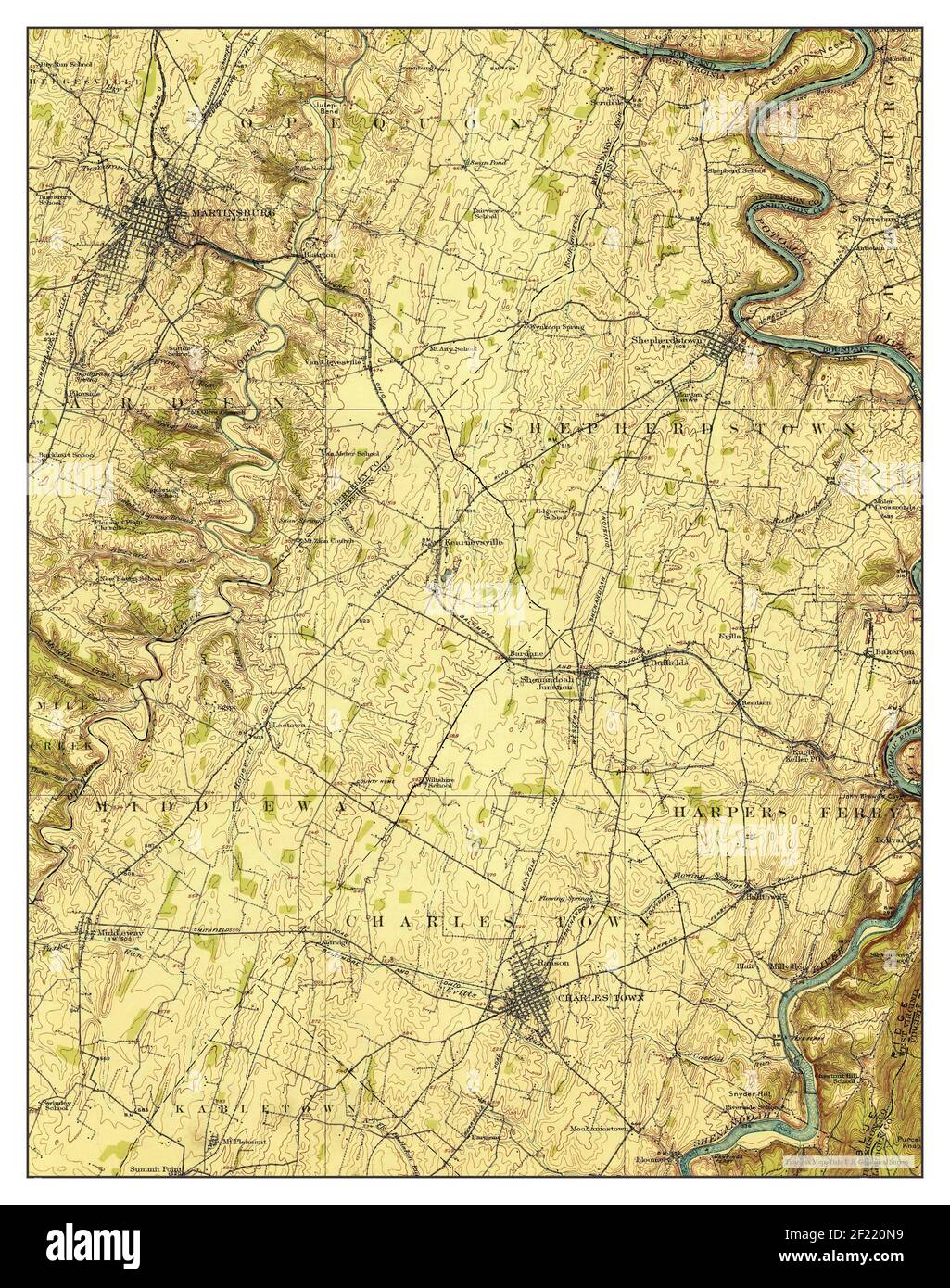 Martinsburg, West Virginia, map 1916, 162500, United States of America