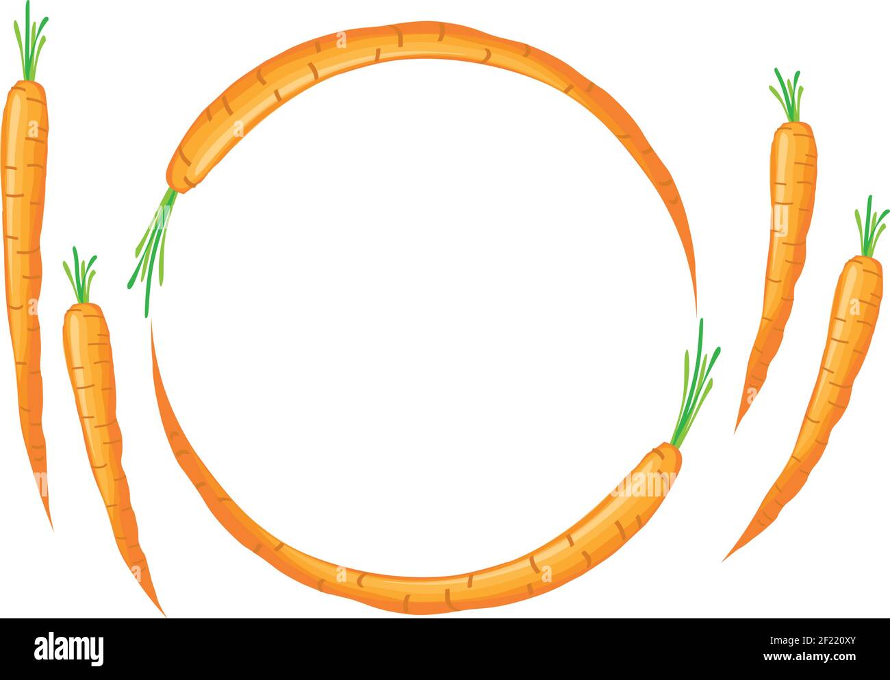 vector cartoon carrot border background design Stock Vector Image & Art