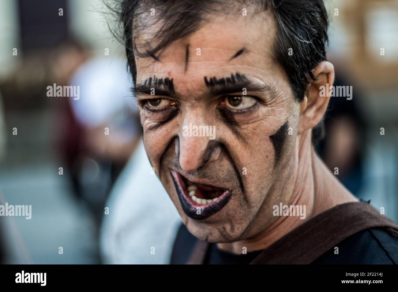 LA ADRADA, SPAIN - May 03, 2019: La Adrada, Avila, Spain. May 3, 2019. Moments of the medieval market of La Adrada Stock Photo