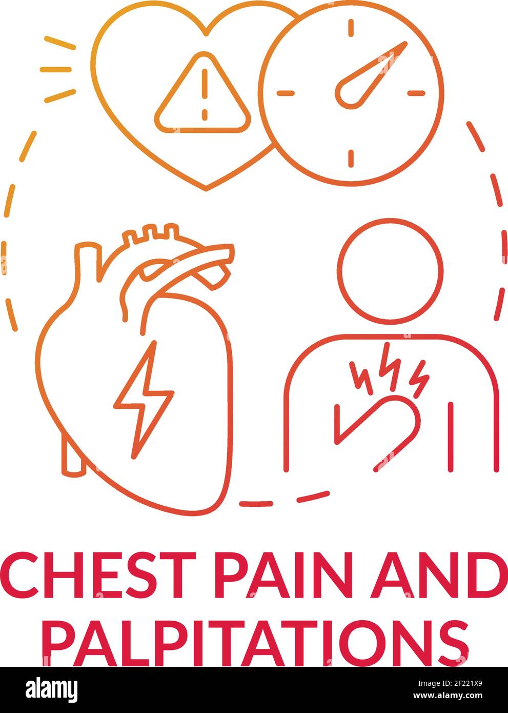 Chest pain and palpitations concept icon Stock Vector Image & Art Alamy