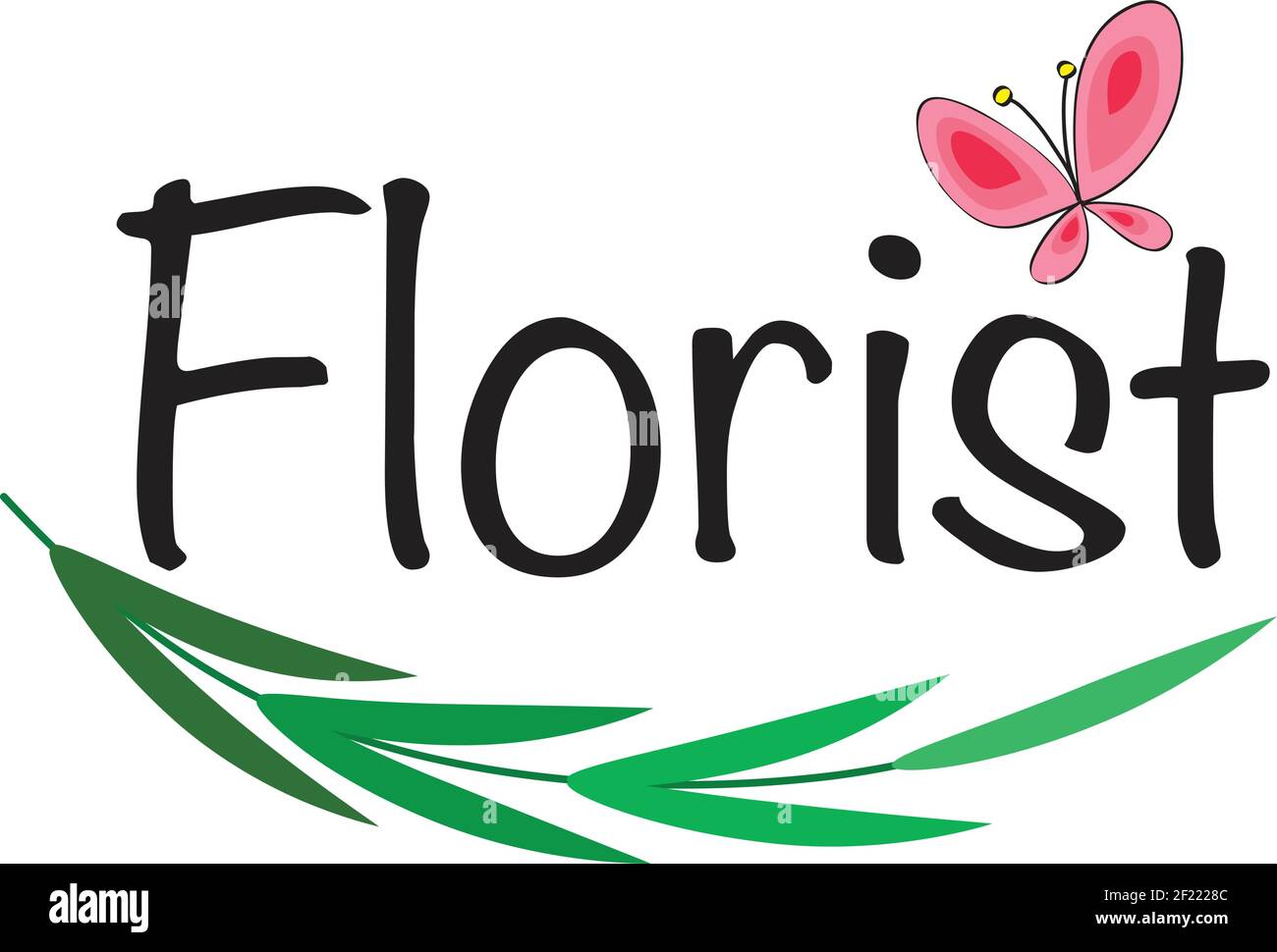 vector florist logo sign icon design Stock Vector