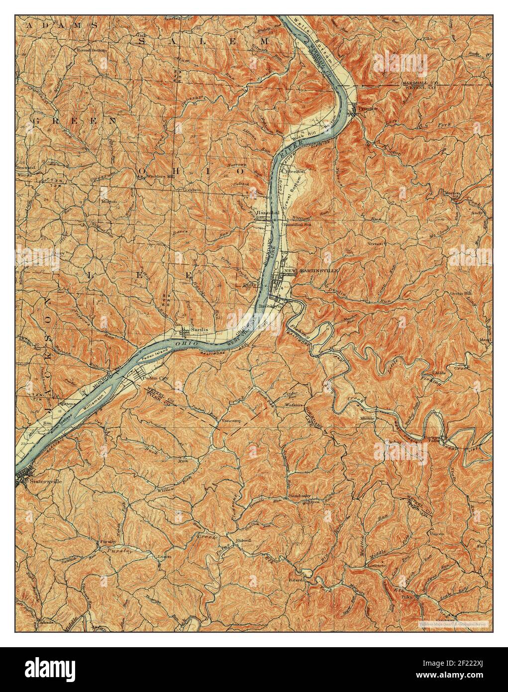 New Martinsville, West Virginia, map 1906, 162500, United States of