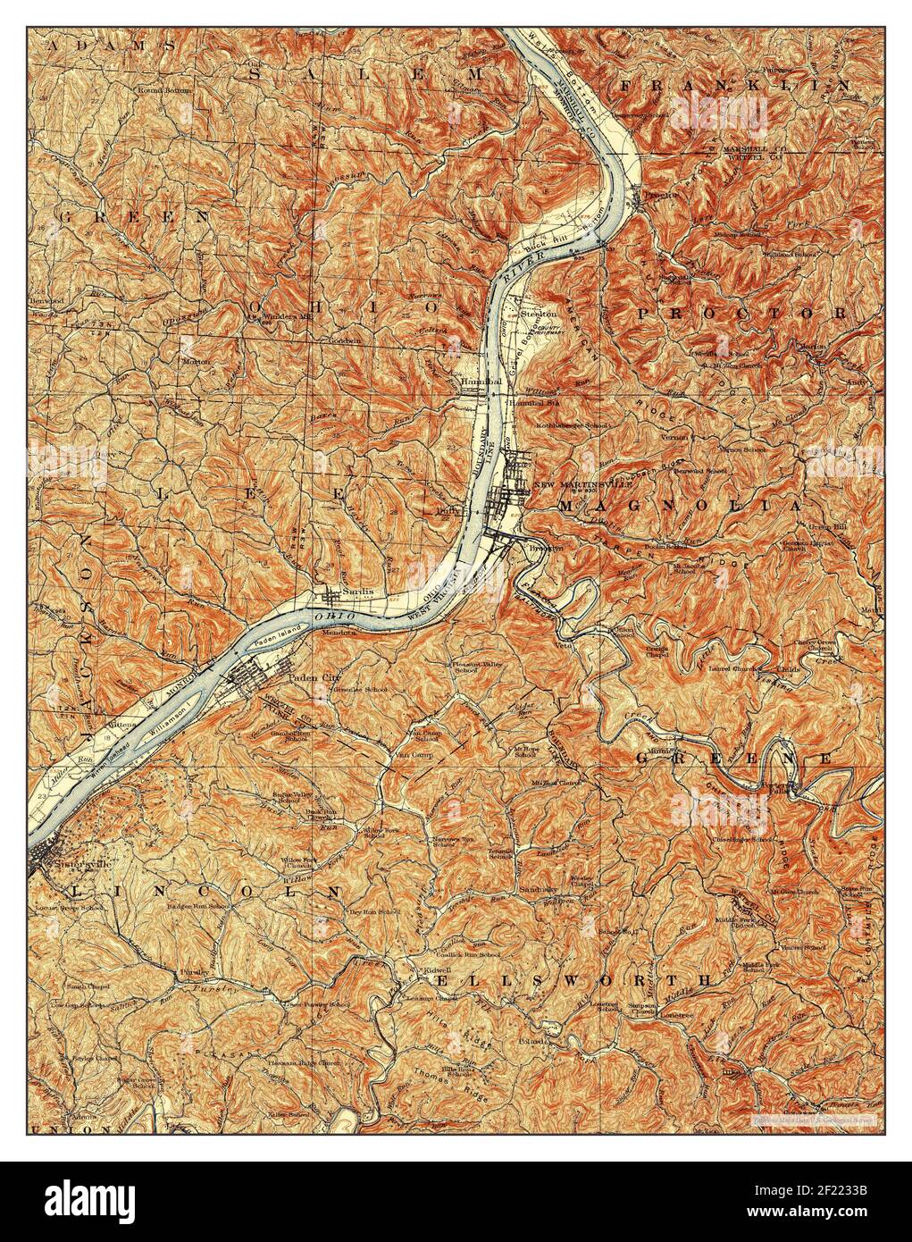 New Martinsville, West Virginia, map 1926, 162500, United States of