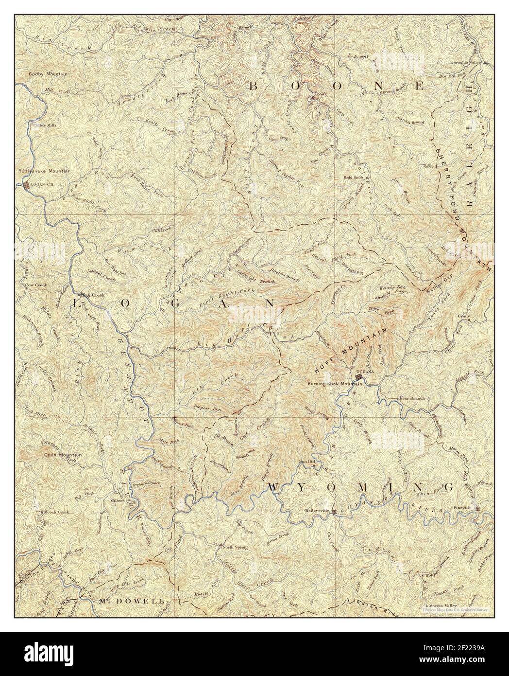 Oceana West Virginia Map Oceana, West Virginia, Map 1891, 1:125000, United States Of America By  Timeless Maps, Data U.s. Geological Survey Stock Photo - Alamy