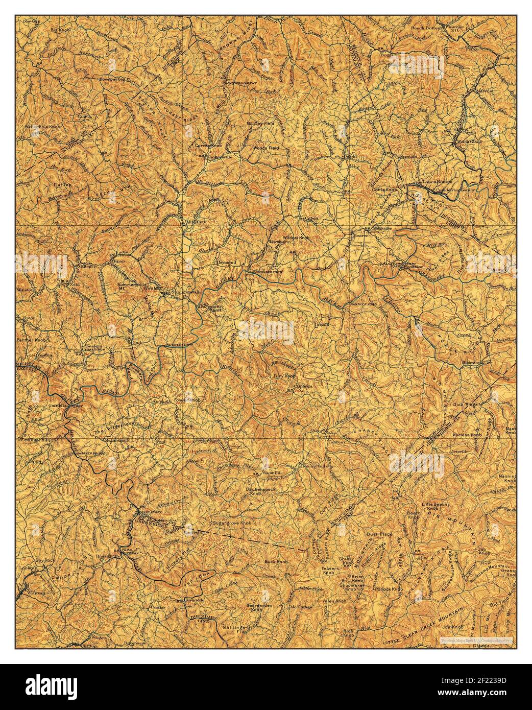 Nicholas, West Virginia, map 1901, 1:125000, United States of America by Timeless Maps, data U.S. Geological Survey Stock Photo