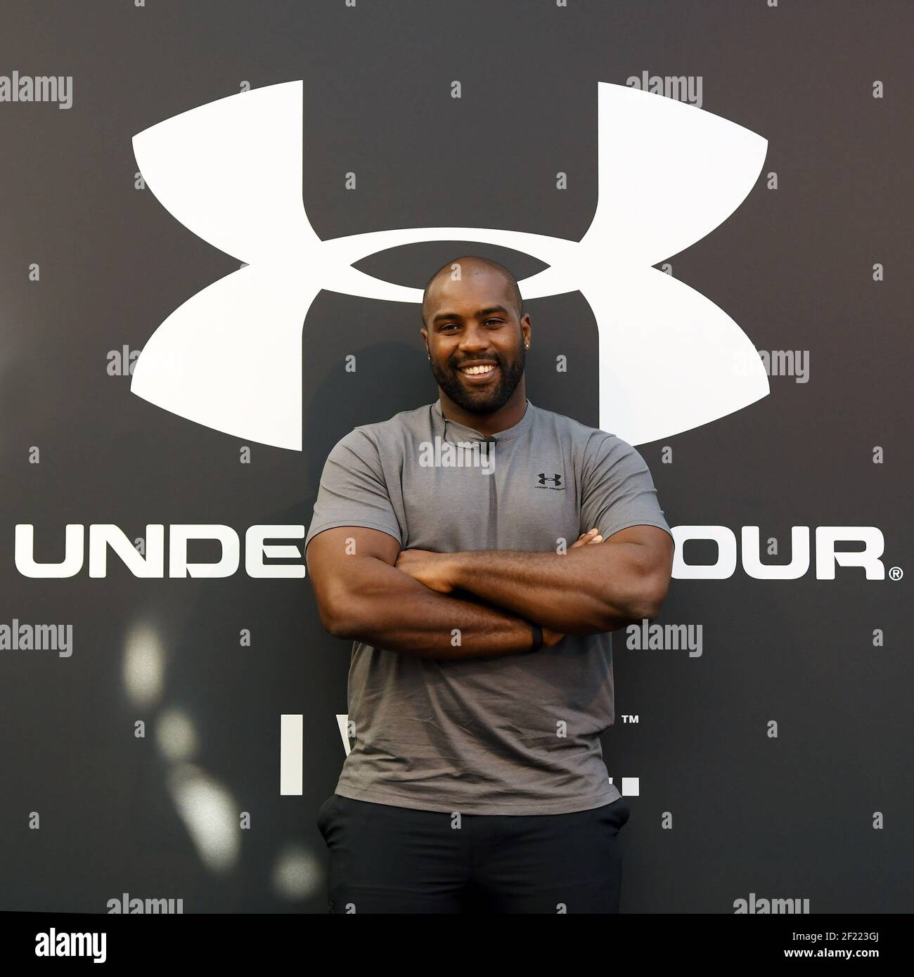 Teddy Riner during the launch of his new manufacturer Under Armour, in  Paris, France, on February 15, 2017 - Photo Philippe Millereau / KMSP /  DPPI Stock Photo - Alamy