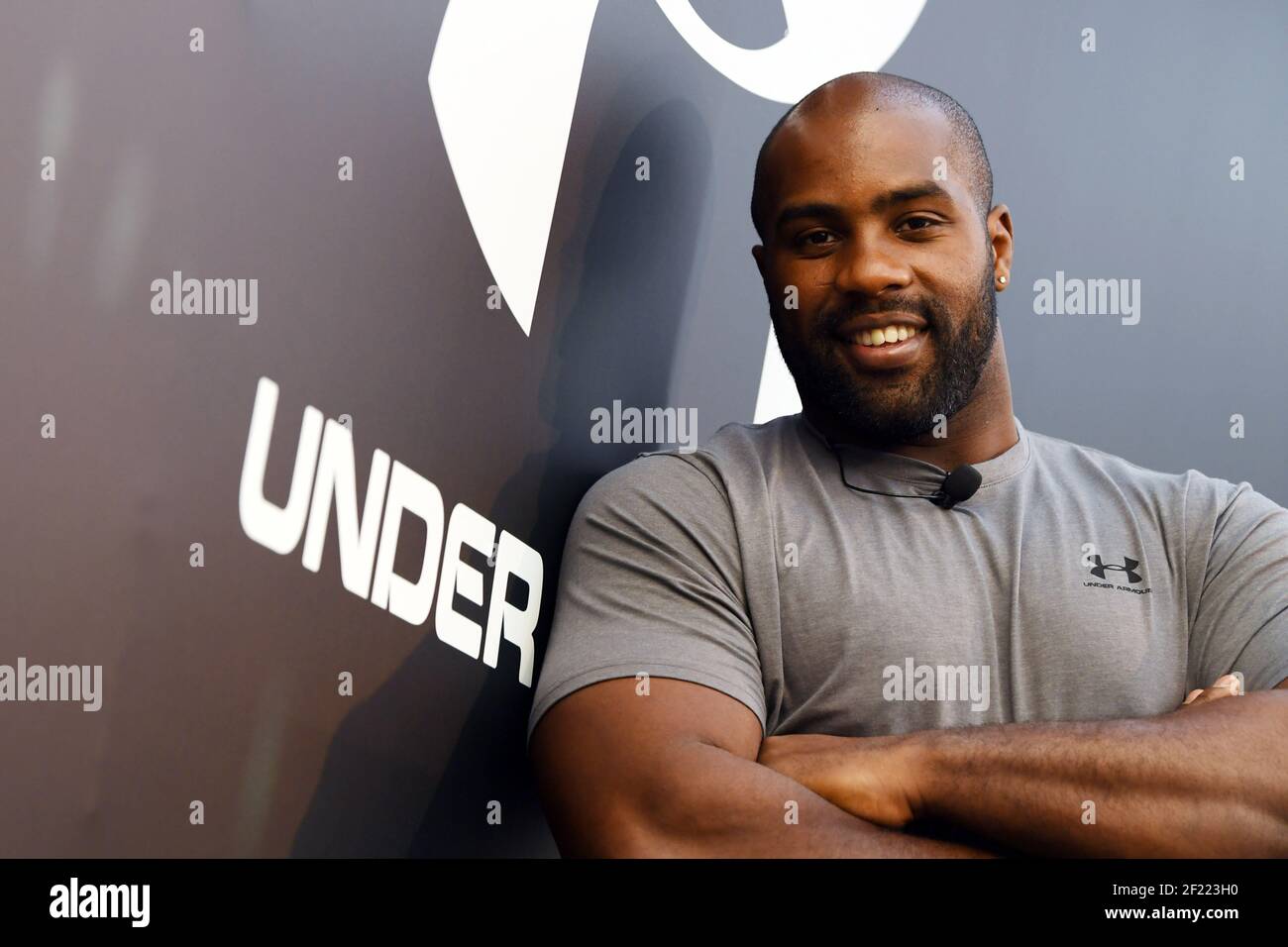 Teddy Riner during the launch of his new manufacturer Under Armour, in Paris,  France, on February 15, 2017 - Photo Philippe Millereau / KMSP / DPPI Stock  Photo - Alamy