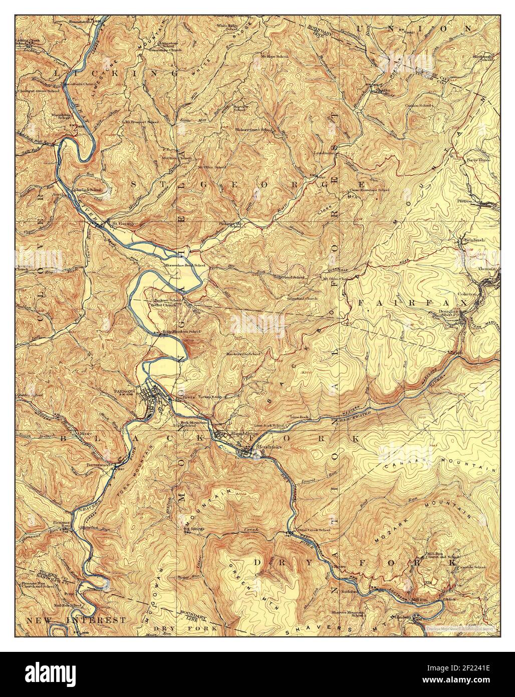 Parsons, West Virginia, map 1926, 162500, United States of America by Timeless Maps, data U.S