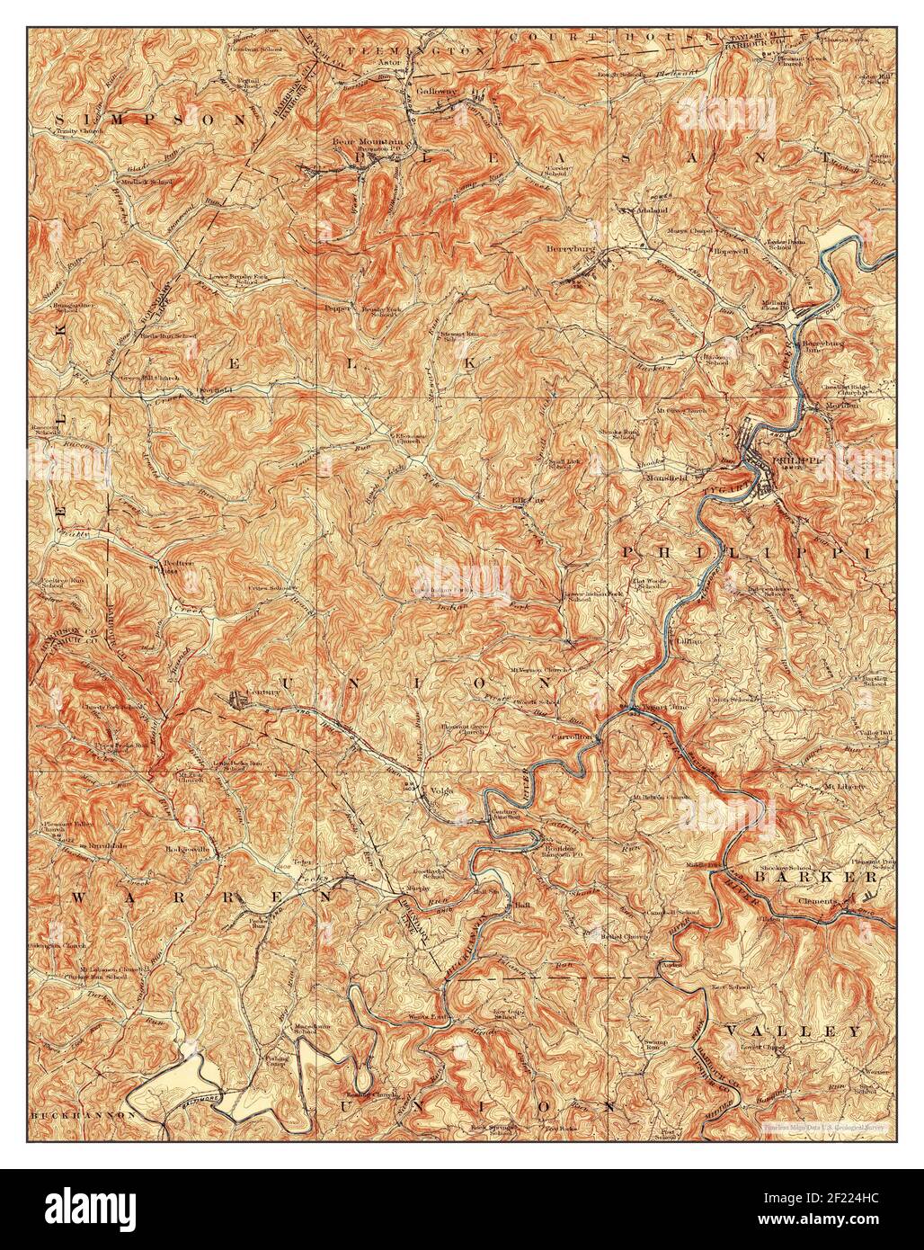 Philippi, West Virginia, map 1928, 162500, United States of America by