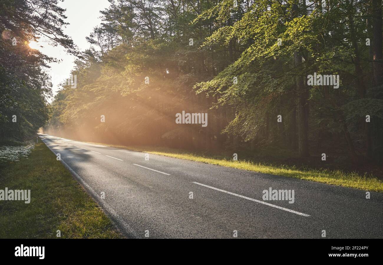 Empty asphalt road hi-res stock photography and images - Alamy