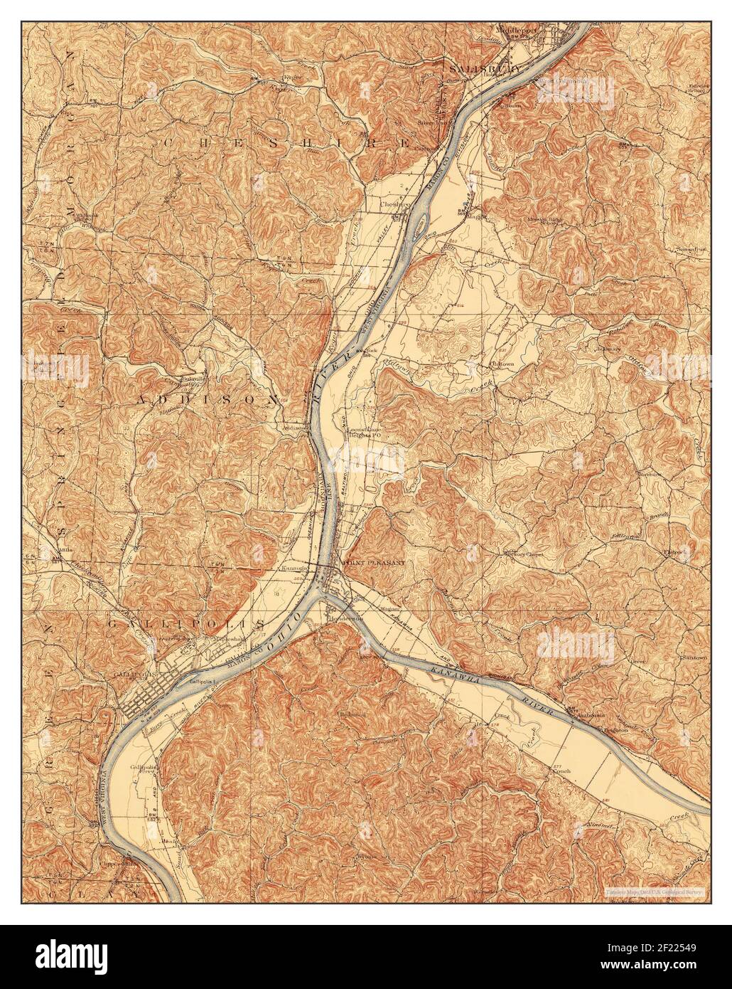 Point Pleasant West Virginia Map Point Pleasant, West Virginia, Map 1908, 1:62500, United States Of America  By Timeless Maps, Data U.s. Geological Survey Stock Photo - Alamy