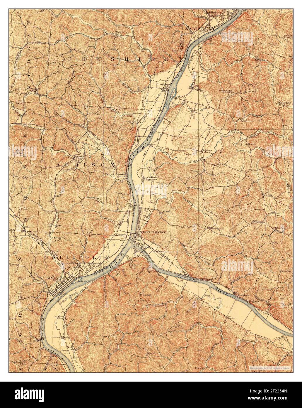 Point Pleasant, West Virginia, map 1908, 162500, United States of