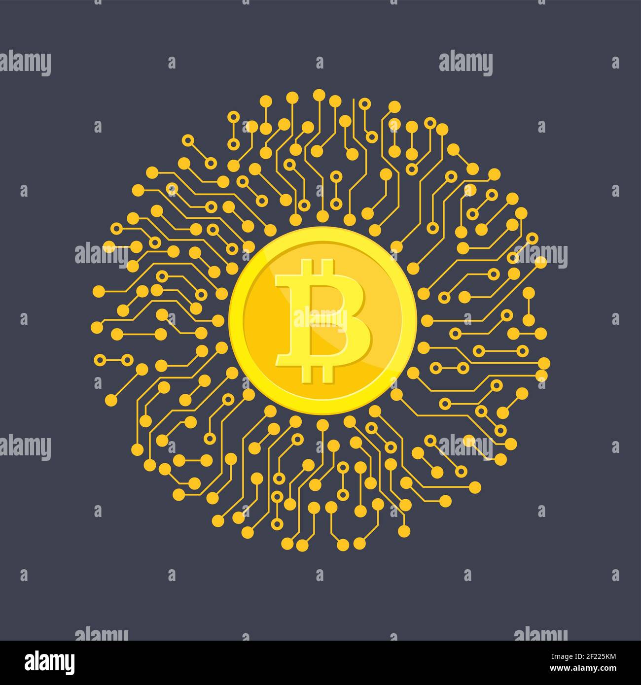 Bitcoin btc cryptocurrency golden Stock Vector Images - Alamy