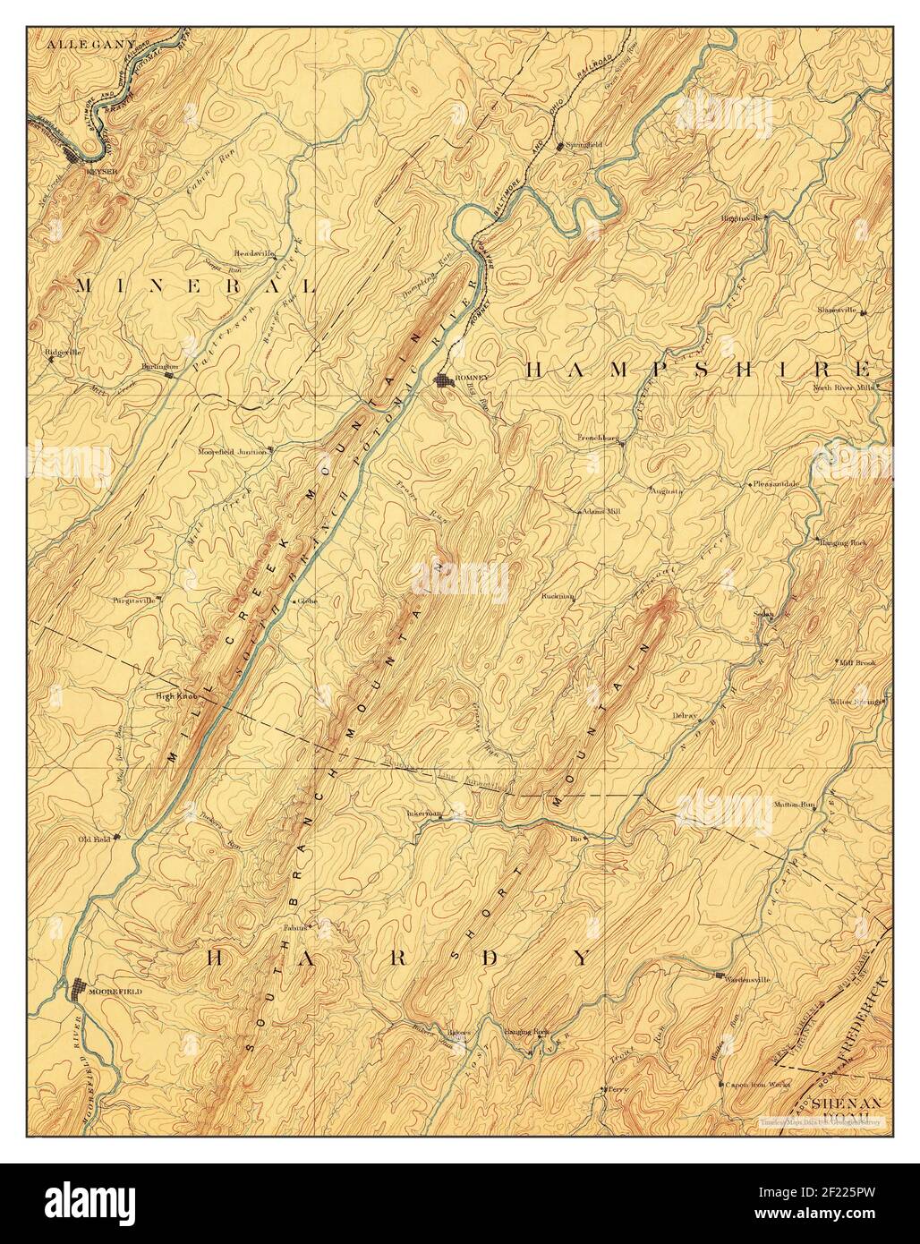 Map of romney west virginia Cut Out Stock Images & Pictures Alamy