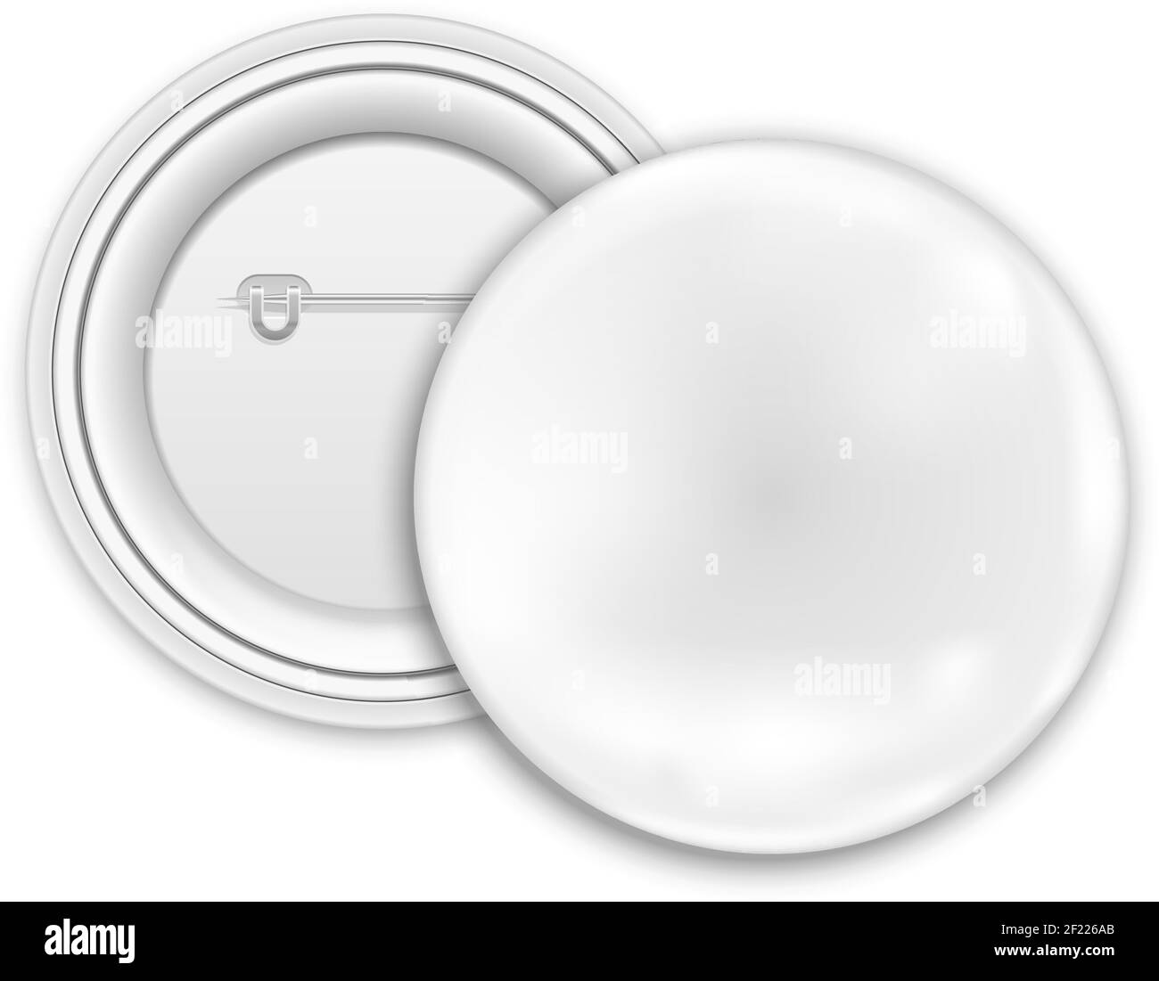 Vector Blank button badge isolated on white Stock Vector Image & Art ...