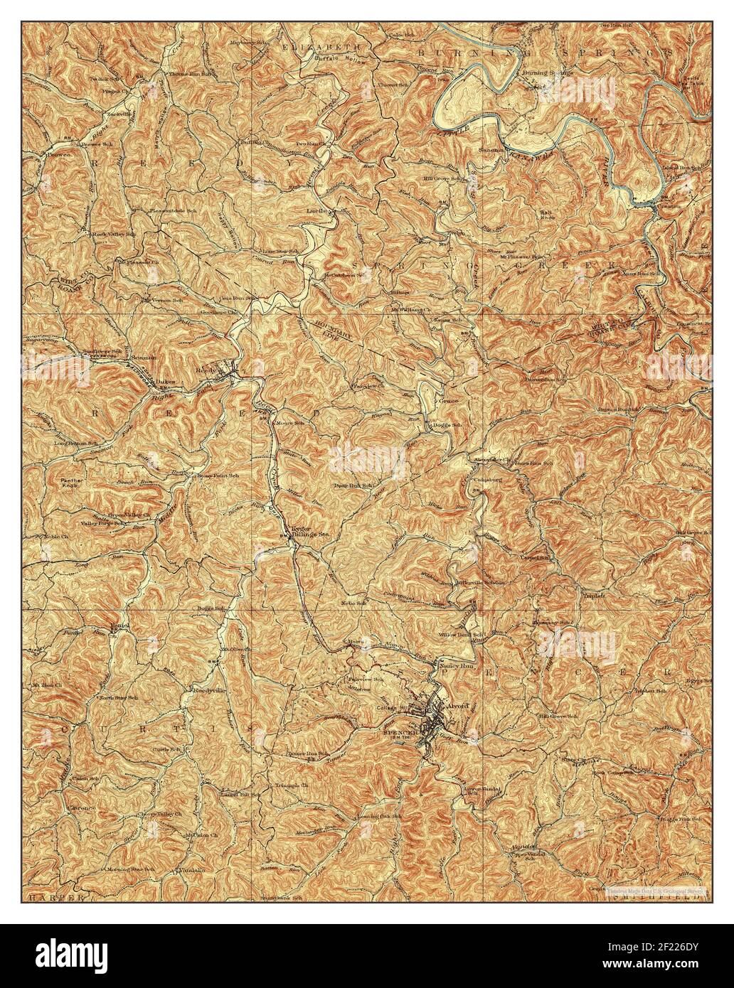 Spencer West Virginia Map Spencer West Virginia Cut Out Stock Images & Pictures - Alamy