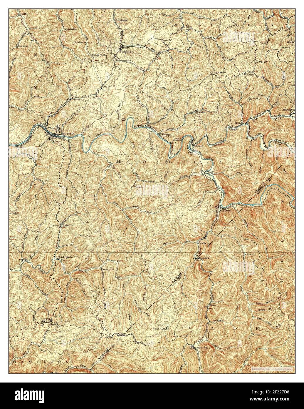 Sutton, West Virginia, map 1910, 162500, United States of America by