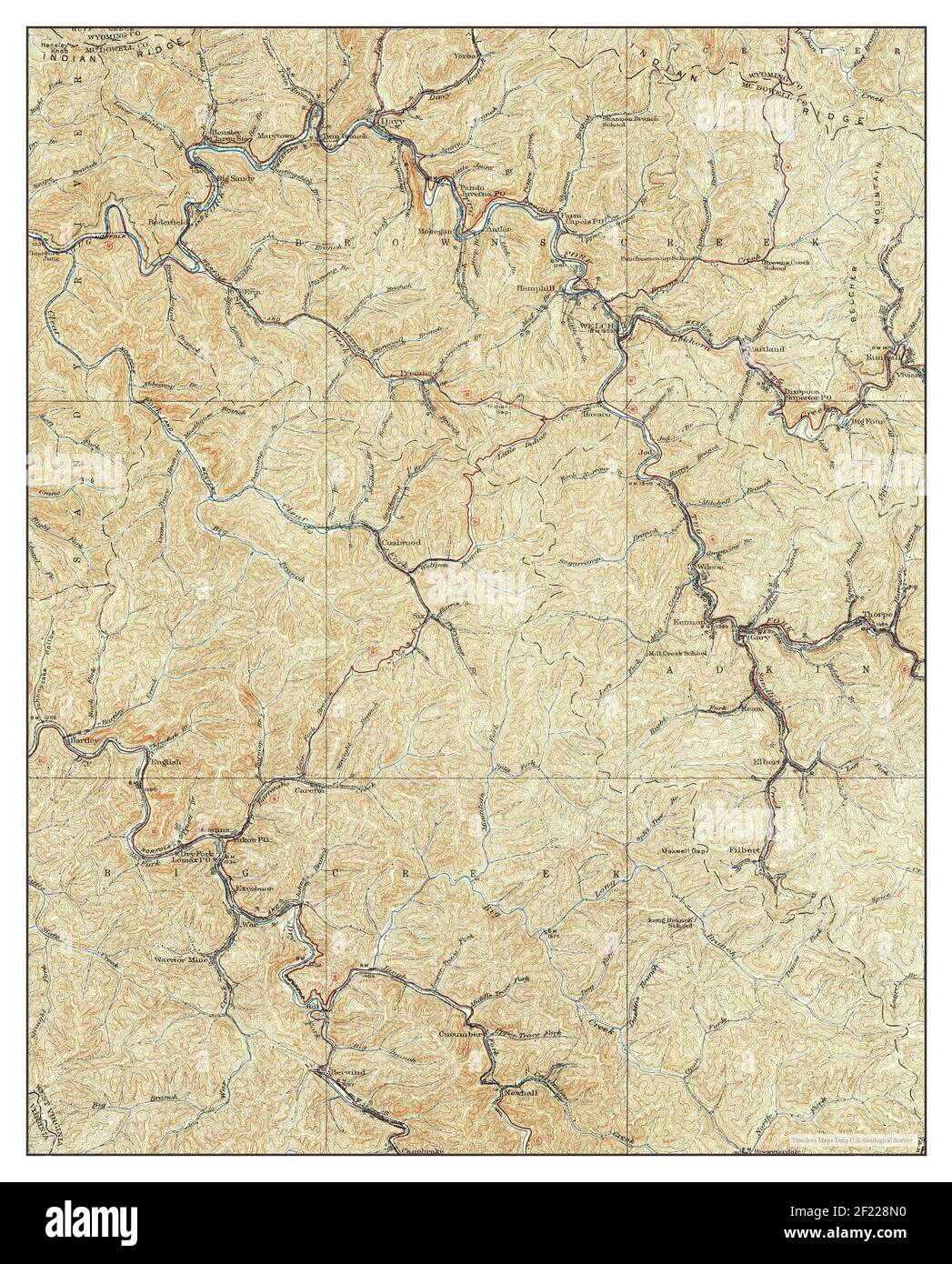 Welch, West Virginia, map 1924, 162500, United States of America by