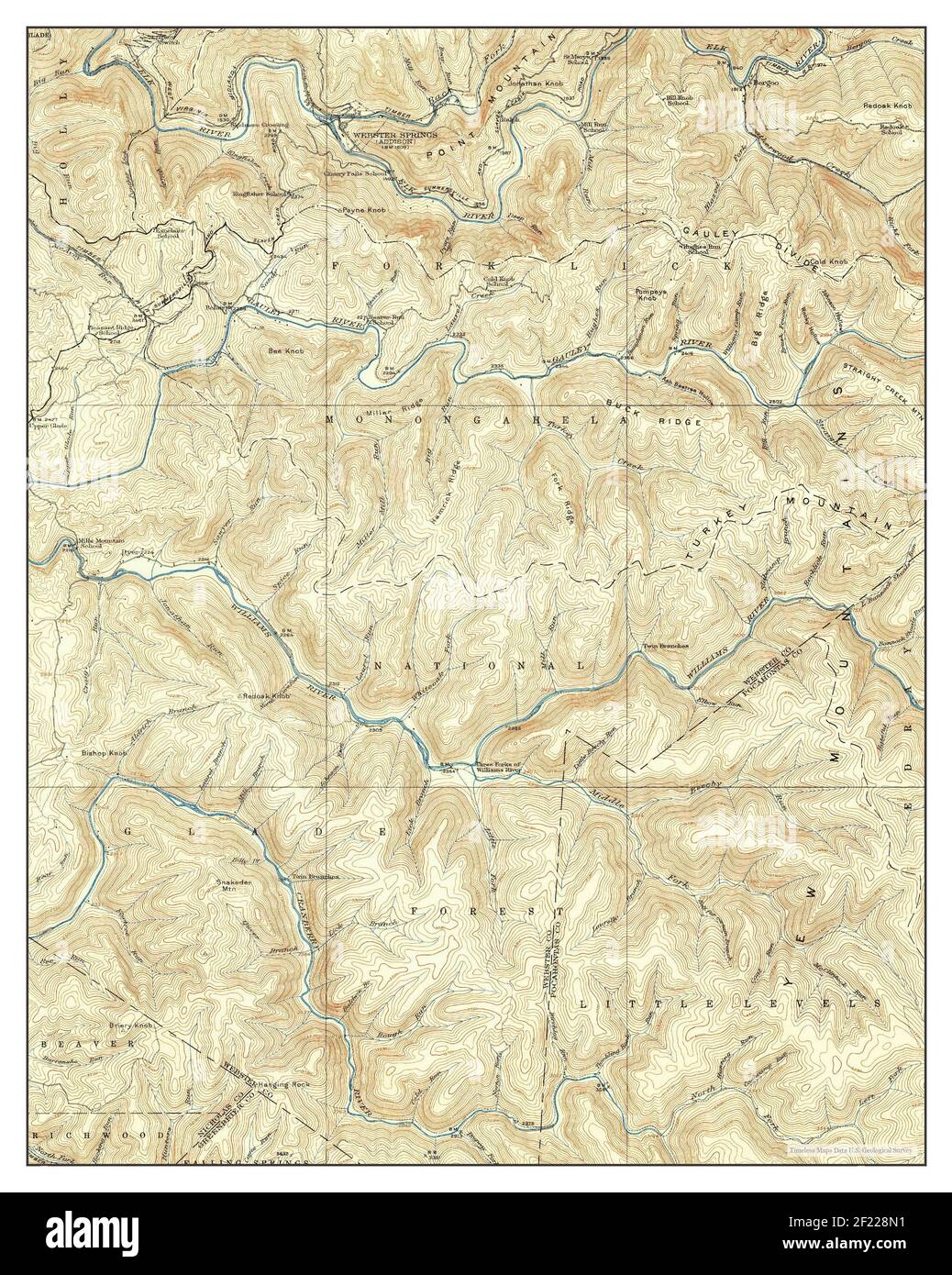 ster Springs, West Virginia, map 1918, 162500, United States of America by Timeless Maps