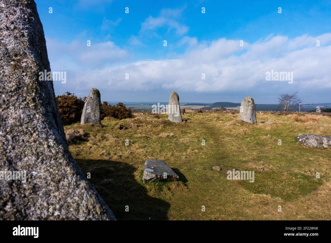 The Aikey Brae recumbent Standing Stone Circle near Stuartfield and Old