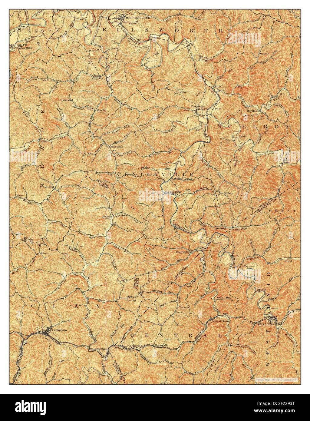 West Union, West Virginia, map 1905, 162500, United States of America
