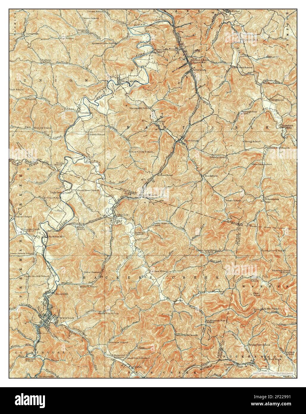 Map of weston virginia hires stock photography and images Alamy
