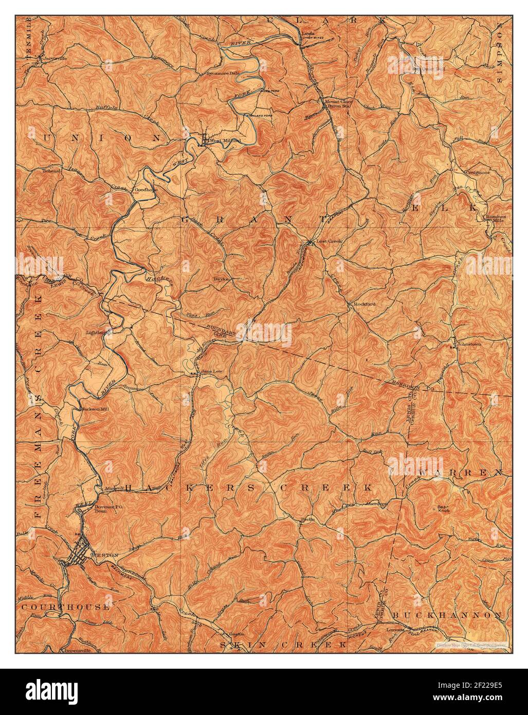 Weston virginia map hires stock photography and images Alamy