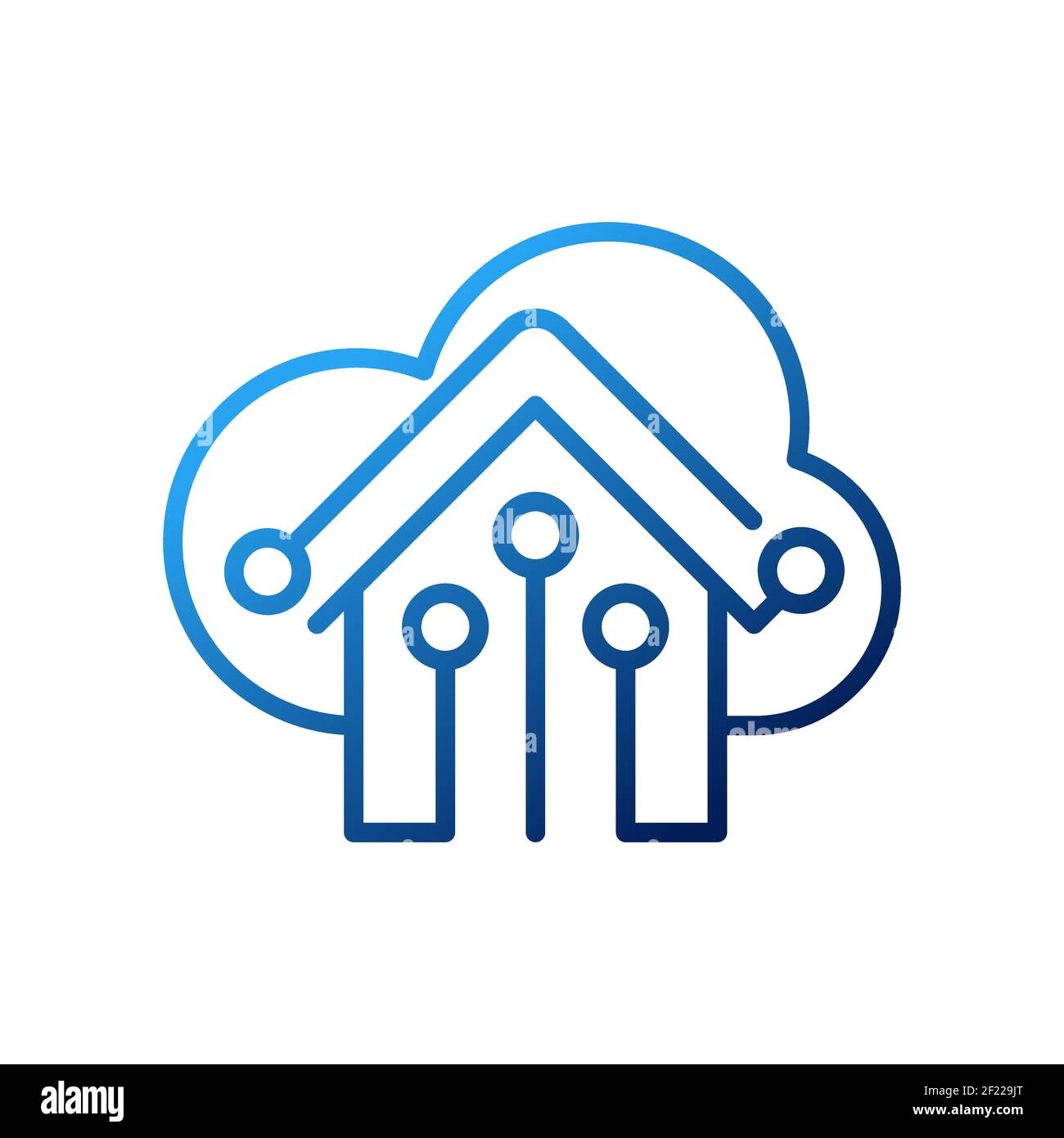 Smart Home Connection Icon Logo Vector design illustration. Smart home ...