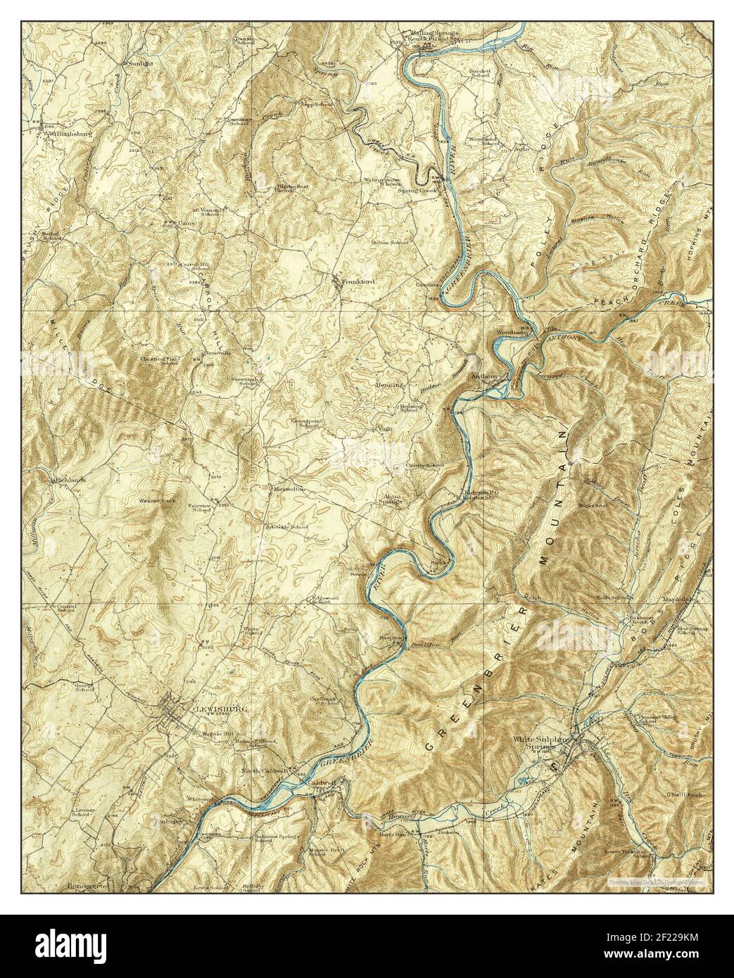 Map of white sulphur springs Cut Out Stock Images & Pictures Alamy