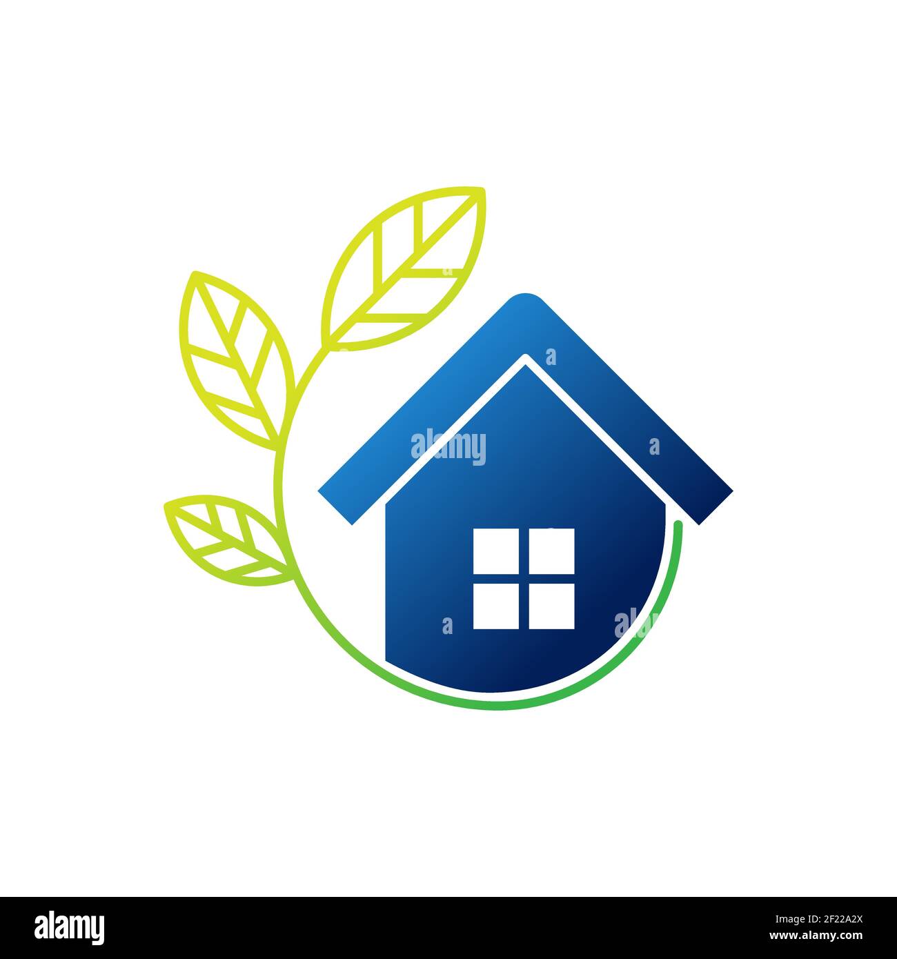 Green Eco Home Logo Icon Vector design illustration. Ecology Home logo icon design concept vector template. Trendy Eco Smart House vector icon design Stock Vector
